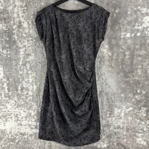 Ann Taylor Petite Size 10P Textured Knee Length Career Workwear Dress Gray